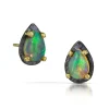 Tomfoolery Gold, Oxidised Silver & Opal Teardrop Studs Online