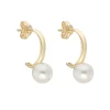 Tomfoolery Gold Pearl Hoops Online