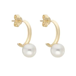 Tomfoolery Gold Pearl Hoops Online