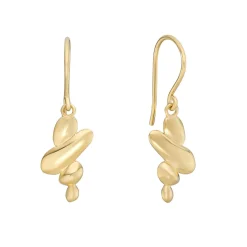 Tomfoolery Gold Pebble Balance Drop Earrings Sale