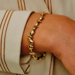 Tomfoolery Gold Pebble Full Bracelet Sale