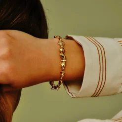 Tomfoolery Gold Pebble Full Bracelet Sale