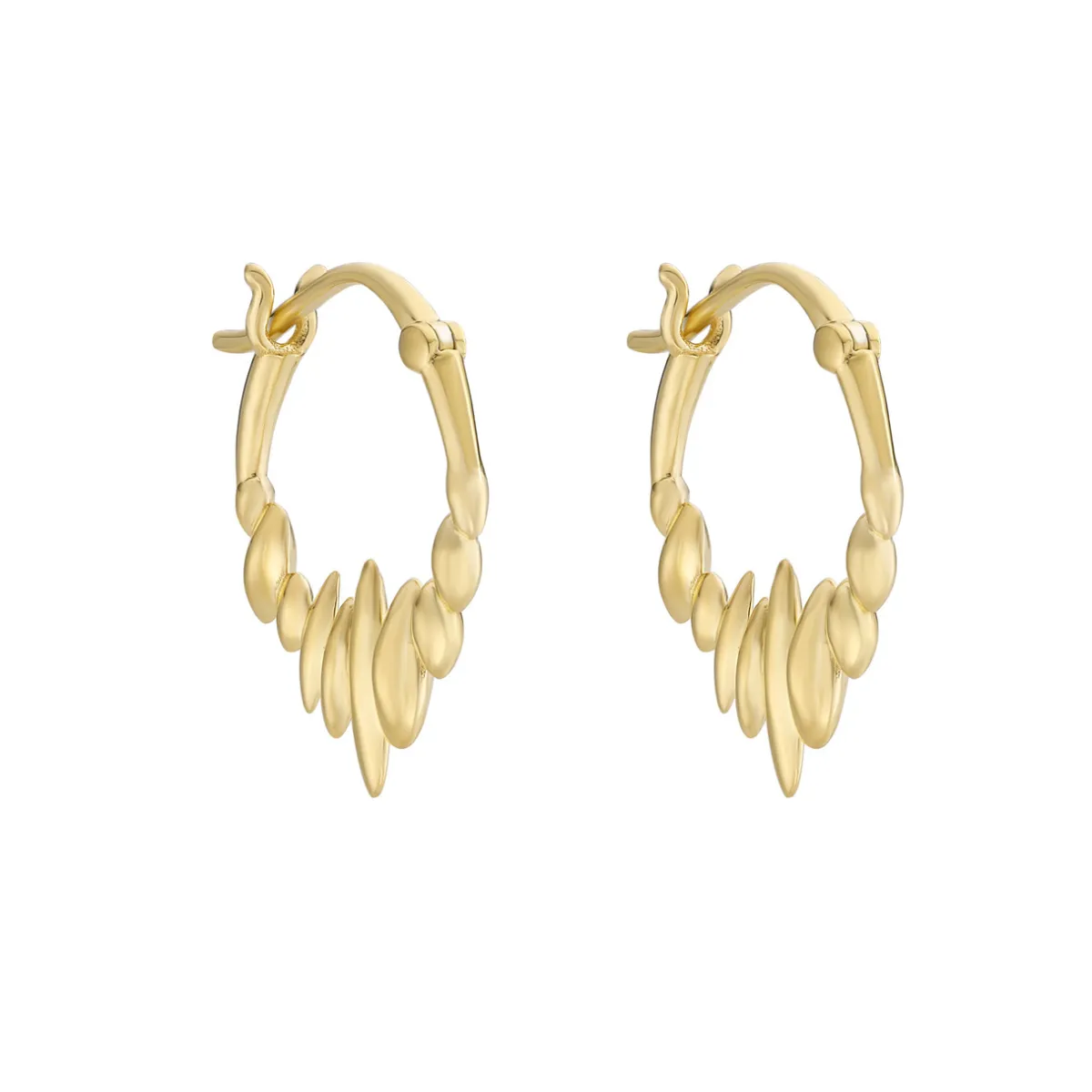 Tomfoolery Gold Pebble Hoops Outlet