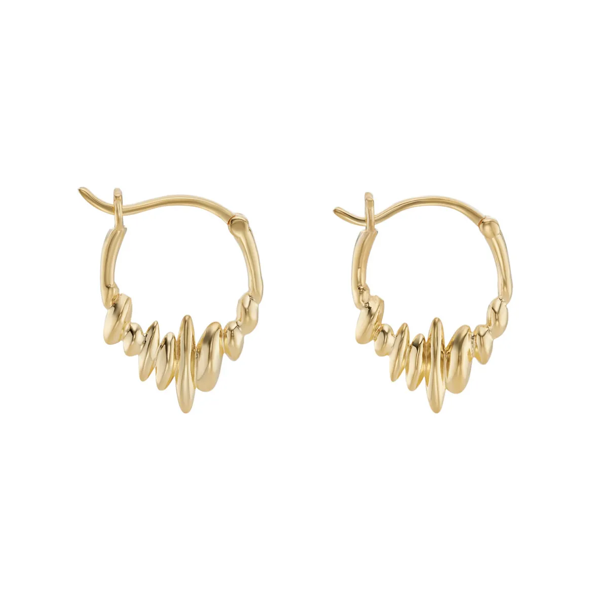 Tomfoolery Gold Pebble Hoops Outlet