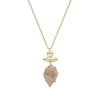 Tomfoolery Gold Pebble Rutilated Quartz Balance Pendant Discount