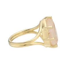 Tomfoolery Gold Pebble Rutilated Quartz Ring Sale