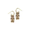 Tomfoolery Gold Plated Mini Leopard Gummy Bear Hoop Earrings Online
