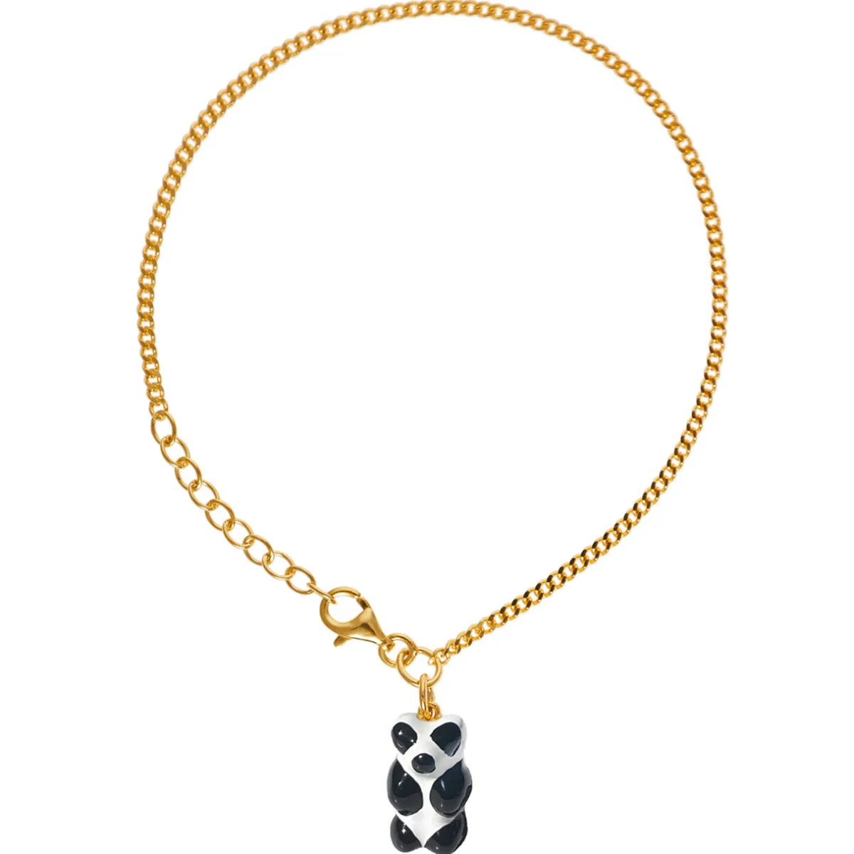 Tomfoolery Gold Plated Mini Panda Gummy Bear Bracelet Clearance
