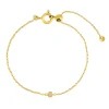 Tomfoolery Gold Plated Petite Circle Gem Bracelet Fashion