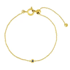 Tomfoolery Gold Plated Petite Circle Gem Bracelet Fashion