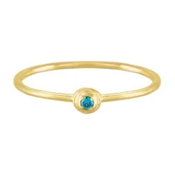 Tomfoolery Gold Plated Petite Round Stacking Gem Ring Online