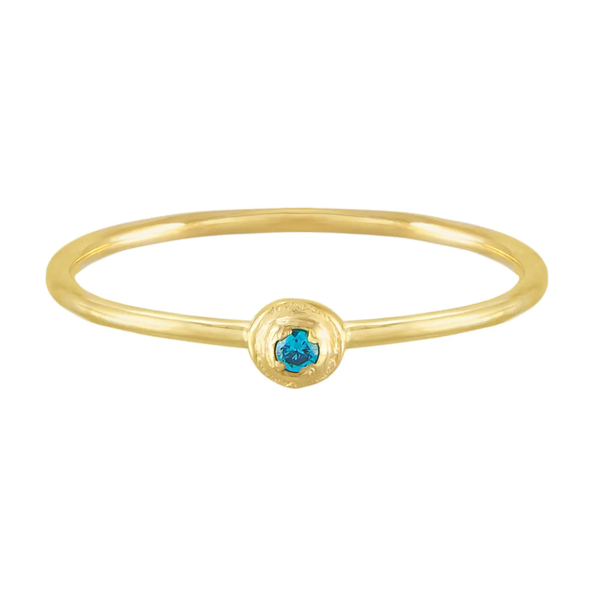 Tomfoolery Gold Plated Petite Round Stacking Gem Ring Online