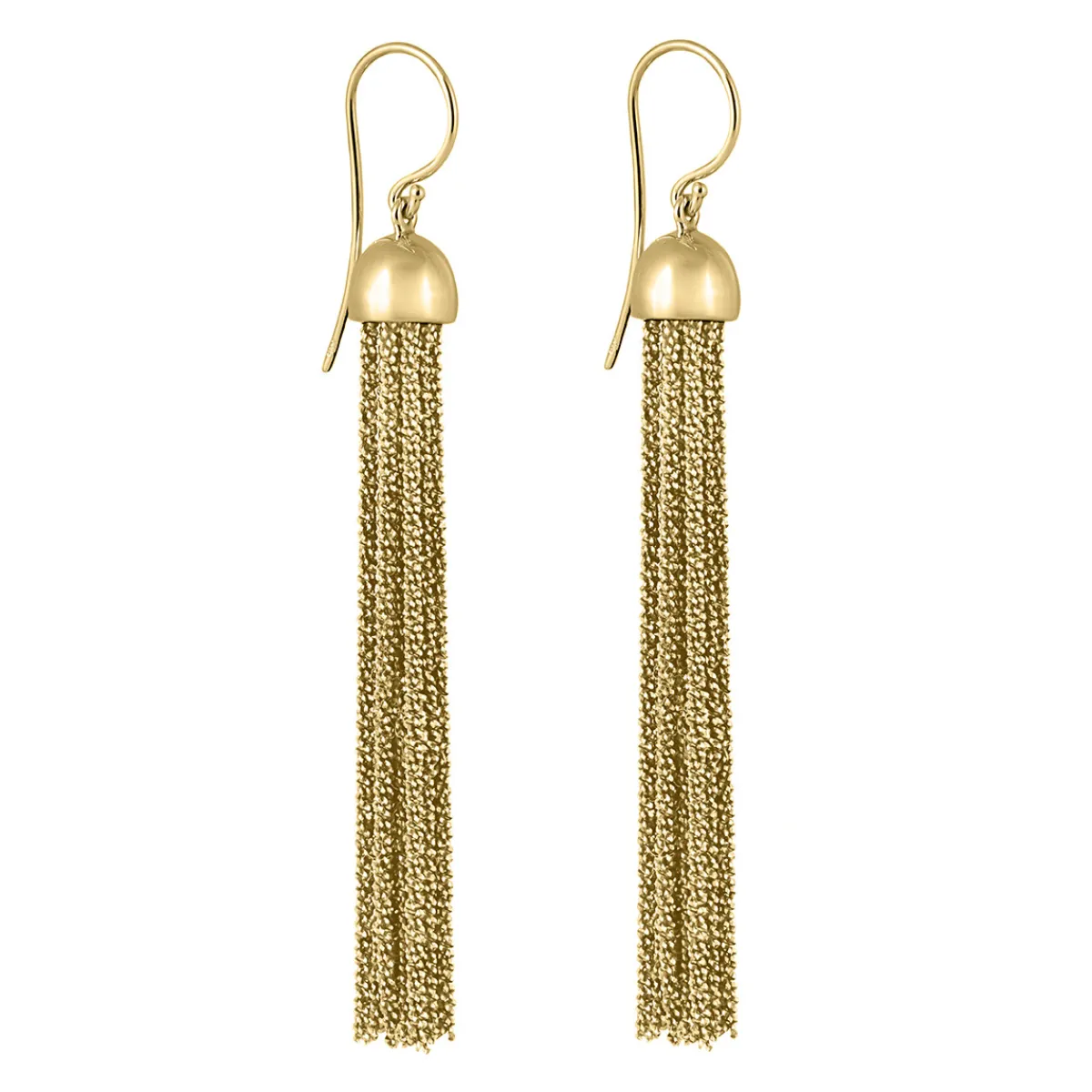 Tomfoolery Gold Plated Silver Chain Hook Drop Earrings Sale