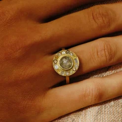 Tomfoolery Gold Puzzle 1.64ct Round Rose Cut Diamond Ring Best