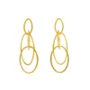 Tomfoolery Gold Quad Link Oval Drop Earrings Discount