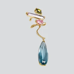 Tomfoolery Gold Rainbow Mixed Hybrid Drop Ear Cuff Fashion