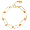 Tomfoolery Gold Rectangular Kira Bracelet Fashion