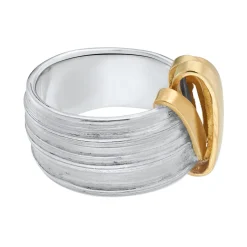 Tomfoolery Gold Ribbon Art Ring Discount