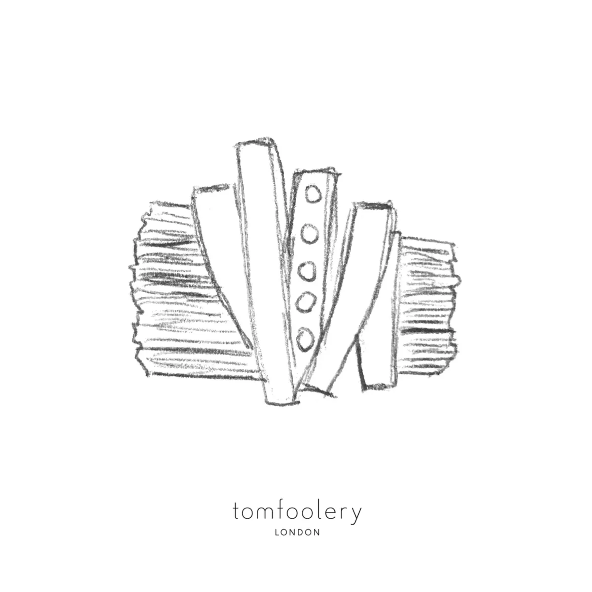 Tomfoolery Gold Ribbon Art Ring Discount
