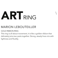 Tomfoolery Gold Ribbon Art Ring Discount