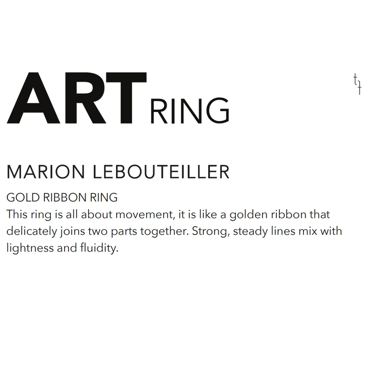 Tomfoolery Gold Ribbon Art Ring Discount