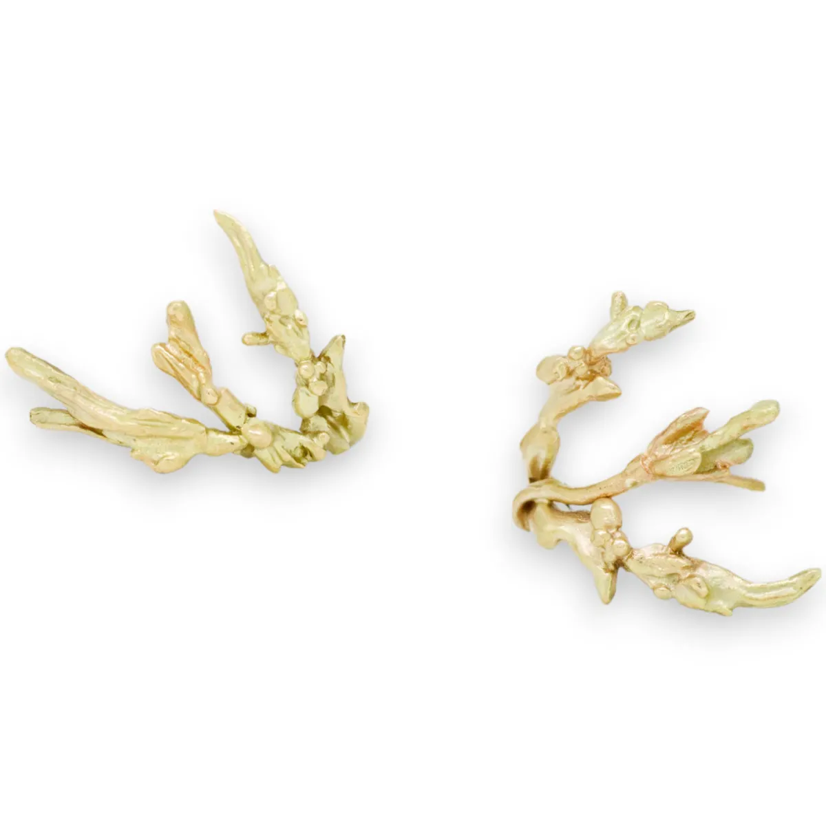 Tomfoolery Gold Sculptural Porphyra Earrings Outlet