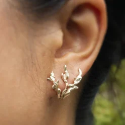 Tomfoolery Gold Sculptural Porphyra Earrings Outlet