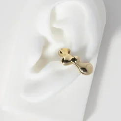 Tomfoolery Gold Sculptural Seep Ear Cuff Online