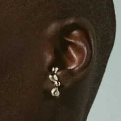 Tomfoolery Gold Sculptural Seep Stud Sale