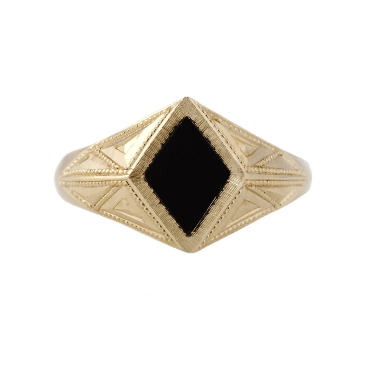Tomfoolery Gold Signet Quinn Onyx Ring Online