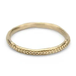 Tomfoolery Gold Single Beaded Wedding Band New