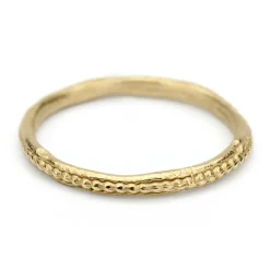 Tomfoolery Gold Single Beaded Wedding Band New
