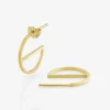 Tomfoolery Gold Small Carla Hoops Clearance