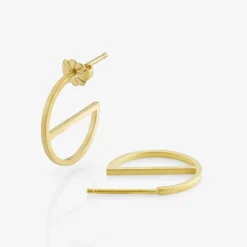 Tomfoolery Gold Small Carla Hoops Clearance
