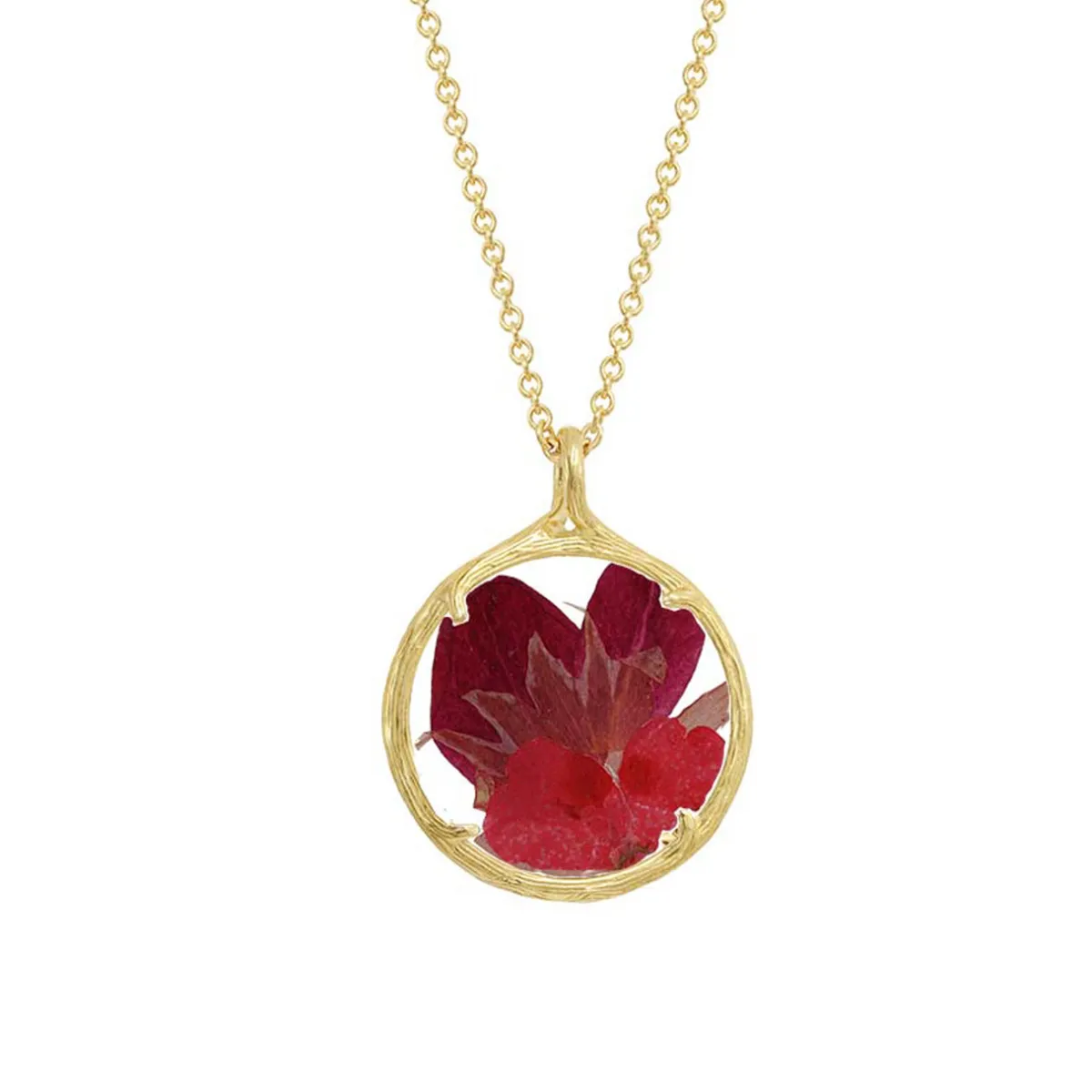Tomfoolery Gold Small Floral Bouquet Pendant in Heartfelt Outlet