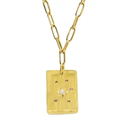Tomfoolery Gold Super Nova Pendant with Opal & Sapphires Online