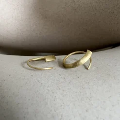 Tomfoolery Gold Tapered Signature Hoops Sale