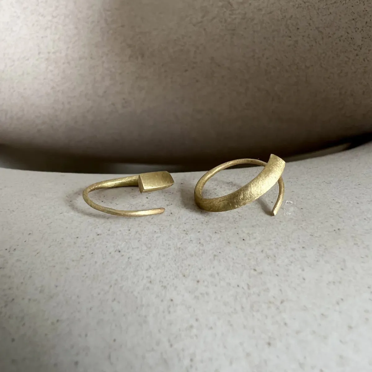 Tomfoolery Gold Tapered Signature Hoops Sale