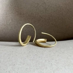 Tomfoolery Gold Tapered Signature Hoops Sale