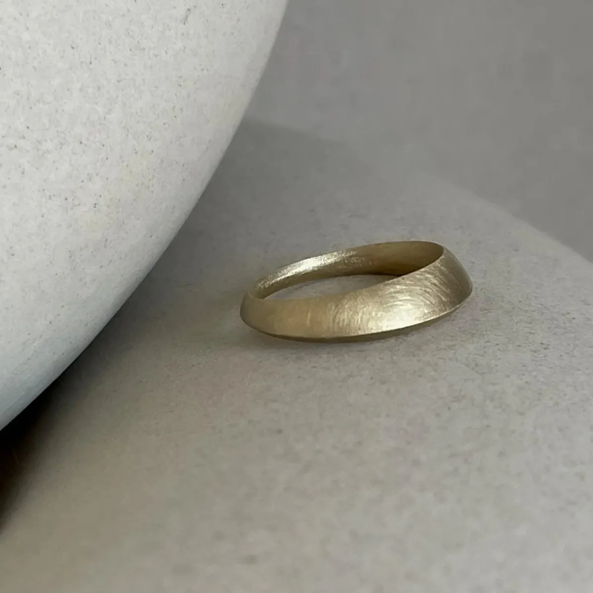 Tomfoolery Gold Tapered Signature Ring Fashion