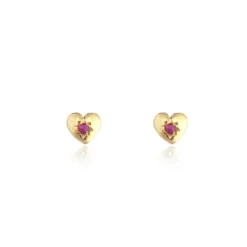 Tomfoolery Gold Tiny Heart Stud Earrings Hot