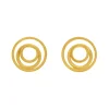 Tomfoolery Gold Triple Circle Studs Clearance