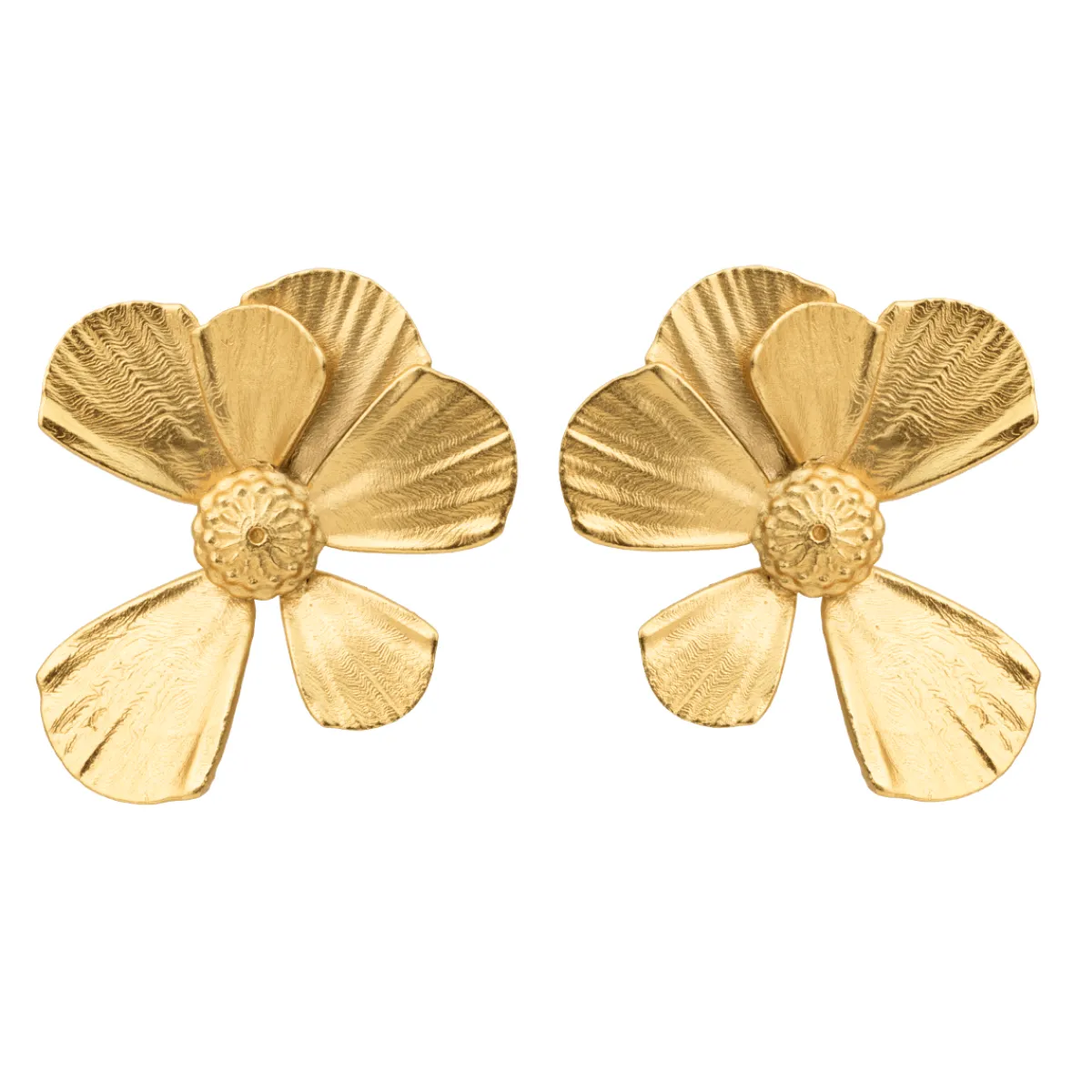 Tomfoolery Gold Wildflower Ample Earrings Discount