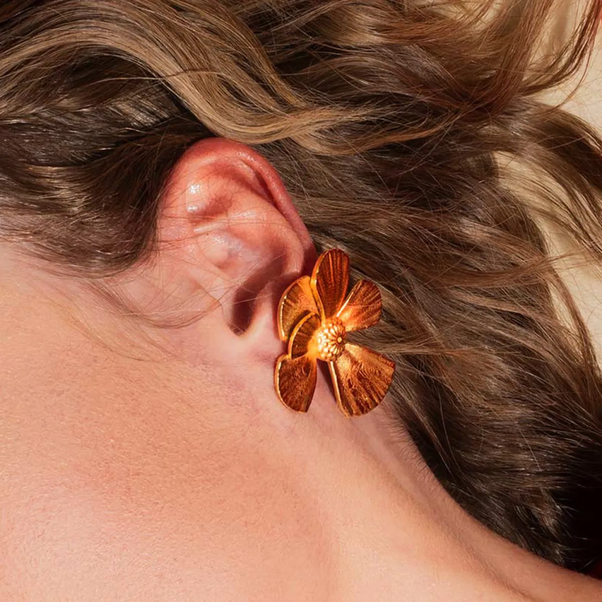 Tomfoolery Gold Wildflower Ample Earrings Discount