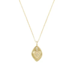 Tomfoolery Gold Xochipilli Love Goddess Heart Necklace Discount