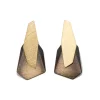 Tomfoolery Gold-Plated Silver & Oxidised Silver Large Stud Earrings New