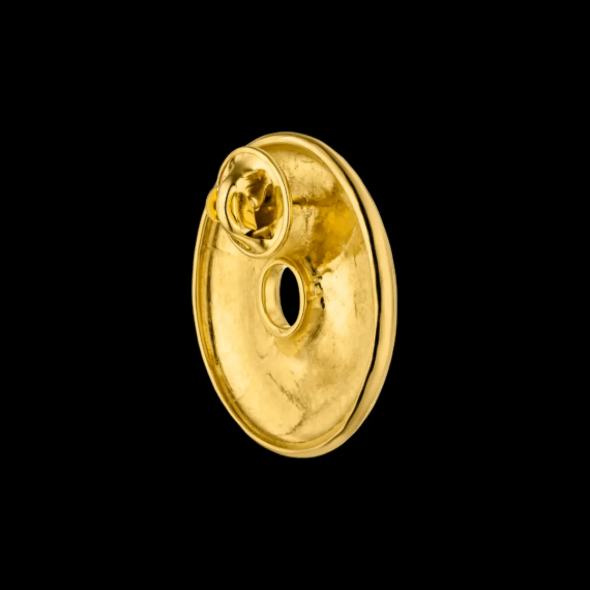 Tomfoolery Gold-Plated Silver Donut Pin Hot