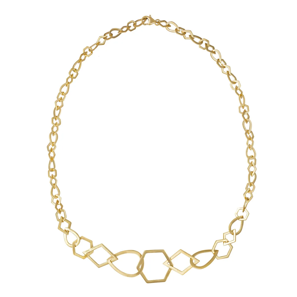 Tomfoolery Gradual Multi Shape Chain Necklace Clearance