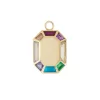 Tomfoolery Grande Rainbow Octagon Charm Outlet