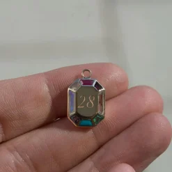 Tomfoolery Grande Rainbow Octagon Charm Outlet